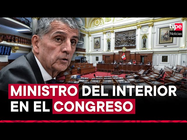 Congreso interpela al ministro del Interior, Víctor Torres