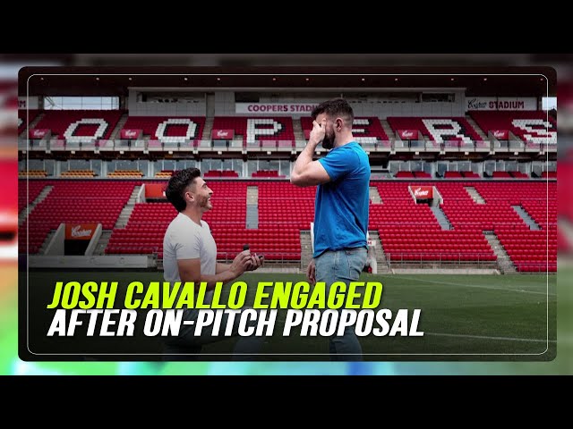 ⁣Josh Cavallo engaged after on-pitch proposal | ABS-CBN News