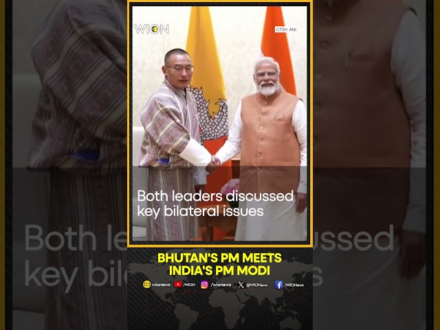 ⁣Bhutan’s PM meets India’s PM Modi, discusses key bilateral issues | WION Shorts