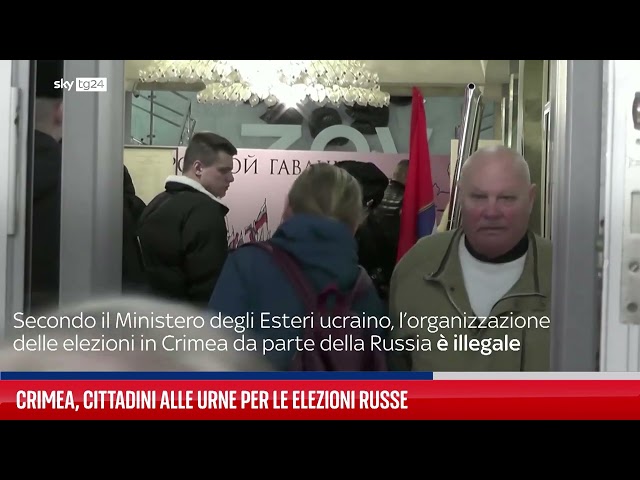 I cittadini delle Crimea votano per le presidenziali russe