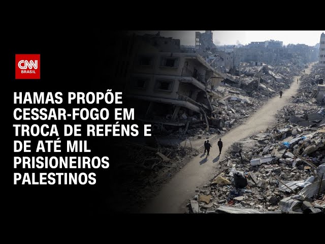 Hamas propõe cessar-fogo em troca de reféns e de até mil prisioneiros palestinos | CNN NOVO DIA