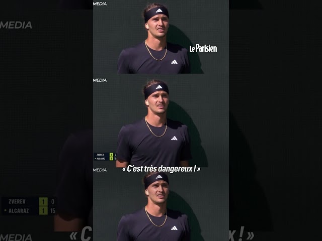 ⁣Spectaculaire invasion d'abeilles en plein match entre Carlos Alcaraz et Alexander Zverev