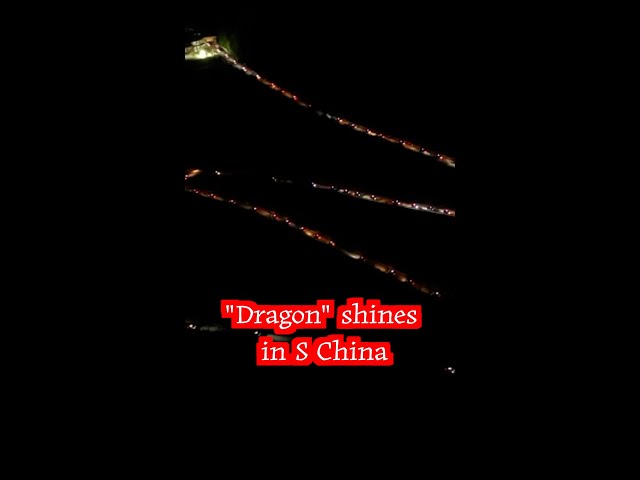 Super-long "dragon" shines in China's Guangxi