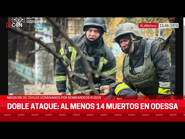 MASACRE de CIVILES UCRANIANOS en un DOBLE ATAQUE RUSO: 14 MUERTOS en ODESSA