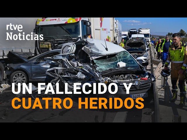 ACCIDENTE CASTELLÓN: CHOQUE MÚLTIPLE en la AP7 por la NIEBLA se han visto 40 VEHÍCULOS IMPLICADOS