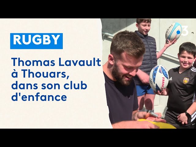 Rugby : Thomas Lavault rend visite au Stade de Thouars, son club d'enfance