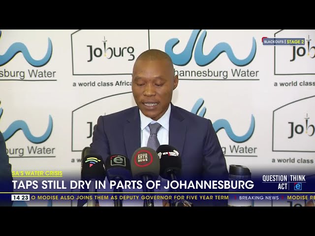 Taps still dry in parts of Johannesburg