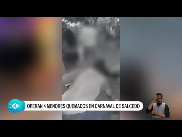 Operan 4 menores quemados en carnaval de Salcedo