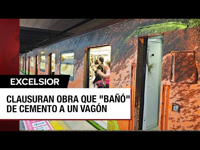 Clausuran obra que filtró cemento a Línea 12 del Metro