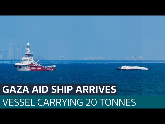 First load of aid delivered to Gaza using new sea route as pressure mounts on Israel | ITV News