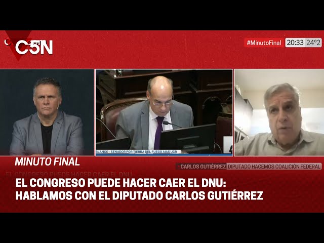 CARLOS GUTIÉRREZ: ¨El DNU es una DESMESURA¨