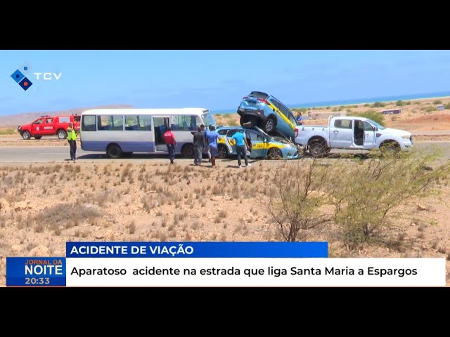 Aparatoso acidente na estrada que liga Santa Maria a Espargos