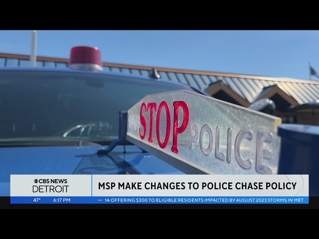 Michigan State Police addresses number of pursuits in new police chase policy