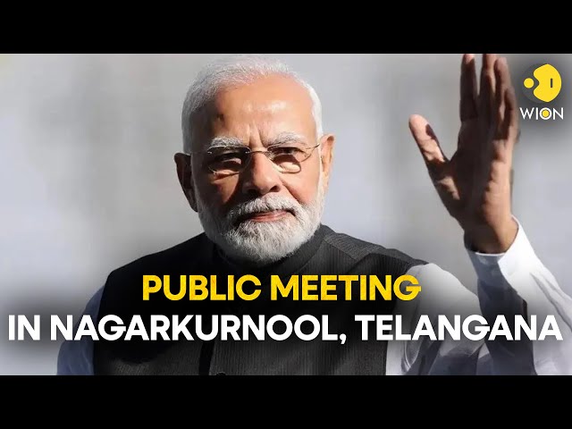 PM MODI LIVE: PM Narendra Modi attends a public meeting in Nagarkurnool, Telangana | WION LIVE