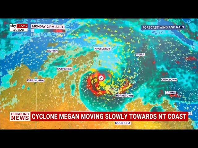 Cyclone Megan moving towards Northern Territory coast