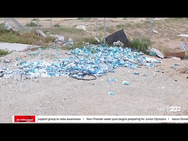 Trash surrounds abandoned cannabis grow areas in Cal City