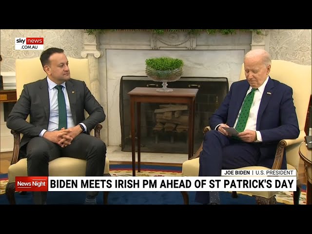 Biden meets Irish Prime Minister ahead of St Patrick’s Day