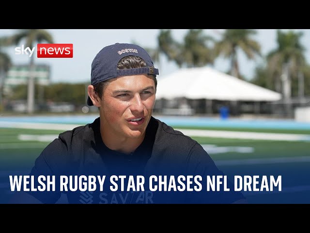 Welsh Rugby star Louis Rees-Zammit chases NFL dream in US