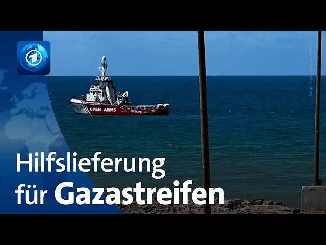 Erstes Schiff mit Hilfsgütern für Gaza komplett entladen