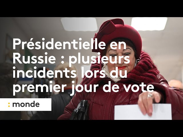 Présidentielle en Russie : plusieurs incidents lors du premier jour de vote