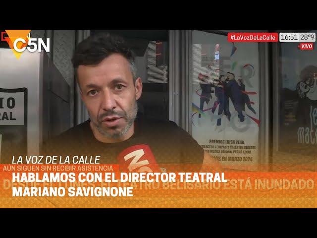 El teatro BELISARIO está INUNDADO desde el LUNES y aún siguen sin RECIBIR ASISTENCIA