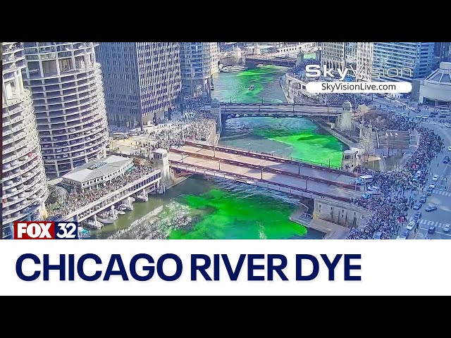 Chicago River Dye 2024 Timelapse