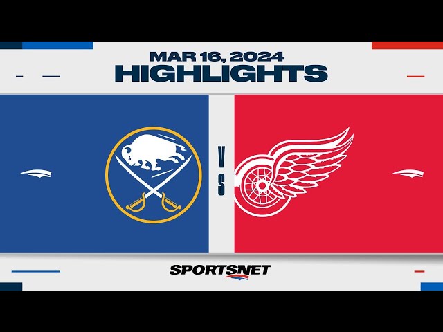 ⁣NHL Highlights | Sabres vs. Red Wings - March 16, 2024