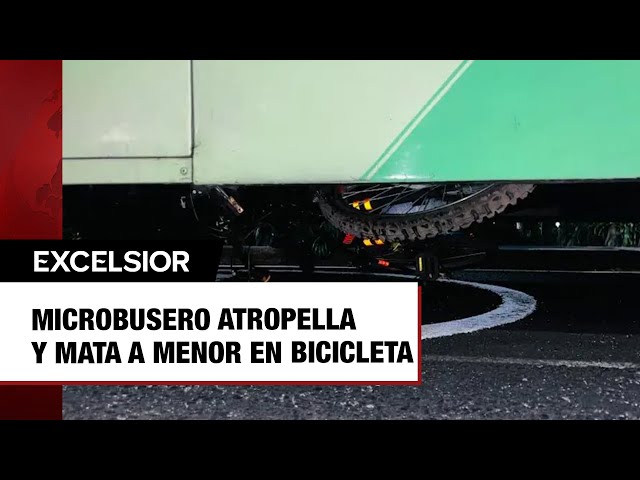 Microbusero atropella y mata a menor en bicicleta en avenida Universidad