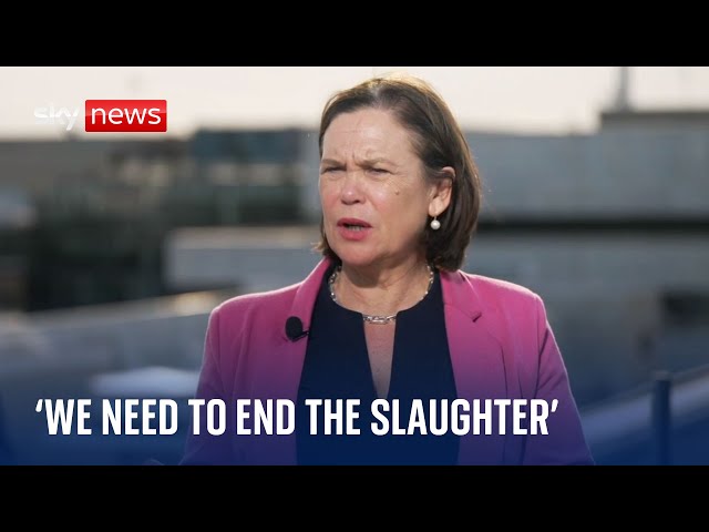 'We need to end the slaughter' in Gaza, says Sinn Fein leader