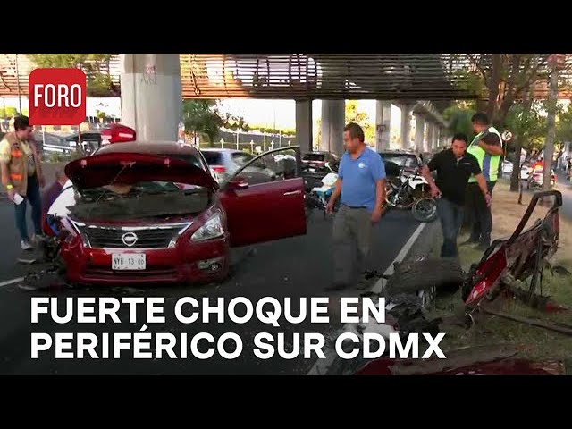 Fuerte choque en Periférico Sur CDMX, deja una adulta mayor lesionada - Sábados de Foro