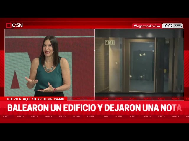 NUEVO ATAQUE SICARIO en ROSARIO: BALEARON un EDIFICIO