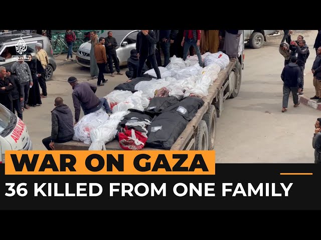 Dozens of people from the same family killed in Gaza | Al Jazeera Newsfeed