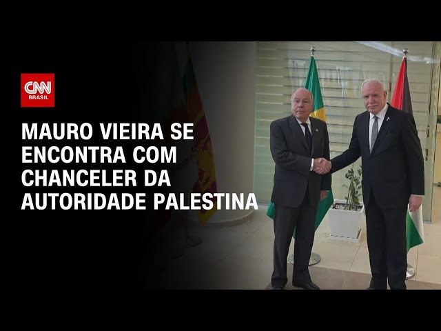 Mauro Vieira se encontra com chanceler da Autoridade Palestina | AGORA CNN