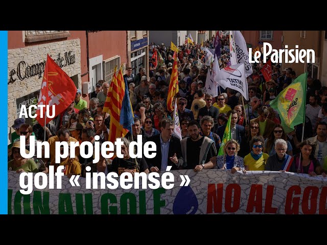 ⁣Pyrénées-Orientales : ils manifestent contre un golf en construction sur leurs terres assoiffées