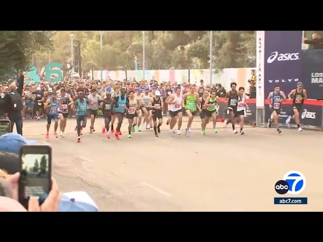 26,000 runners take to the streets for Los Angeles Marathon