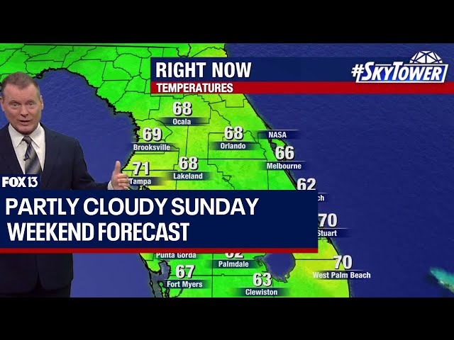 Tampa weather: Partly cloudy, warm Sunday