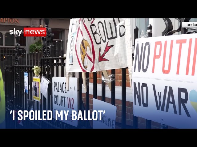 'I spoiled my ballot' - Russians head to embassy in London to vote in presidential electio