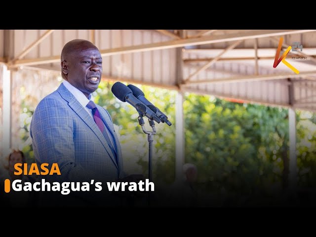 ⁣DP Gachagua angry at people who booed in Bomet