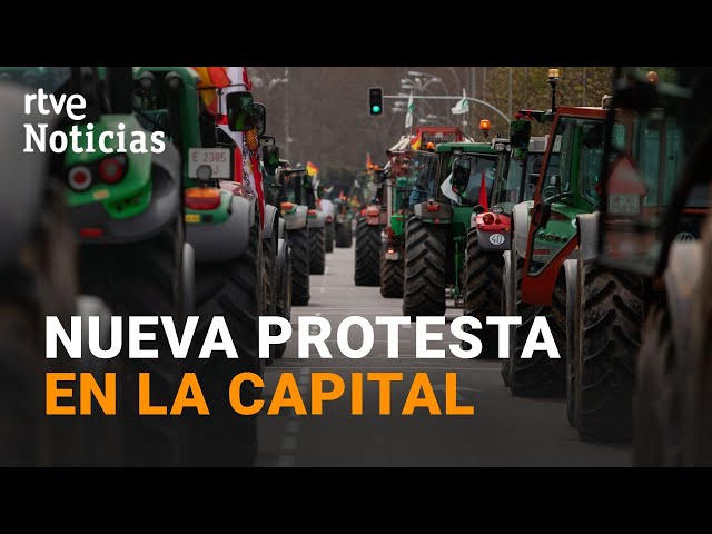 AGRICULTORES EN MADRID: TRACTORADA para EXIGIR "MEDIDAS CONTUNDENTES para el CAMPO" | RTVE