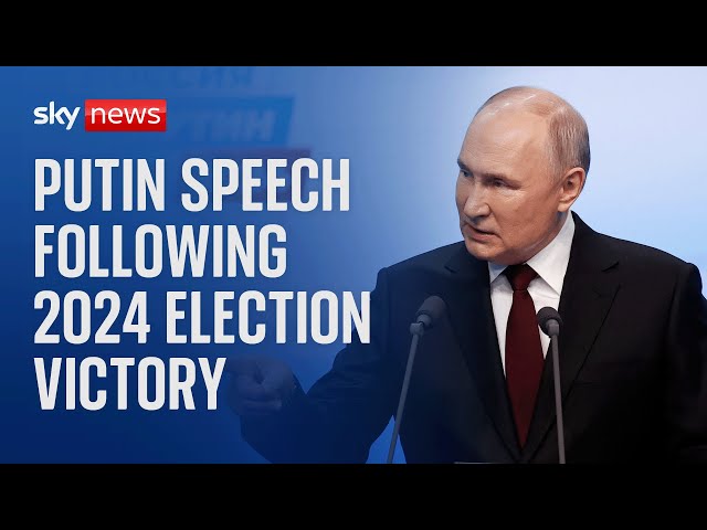 President Vladimir Putin delivers speech after victory in Russian election