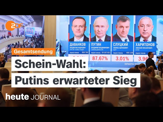 ⁣heute journal vom 17.03.2024 Wahlsieg Putins, Trump warnt vor "Blutbad", Israel-Besuch des