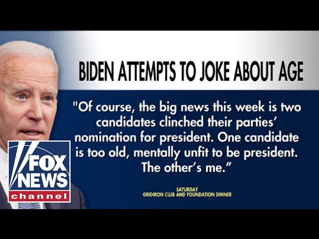 ⁣'MENTALLY UNFIT TO BE PRESIDENT': Biden jokes about age, takes jab at Trump