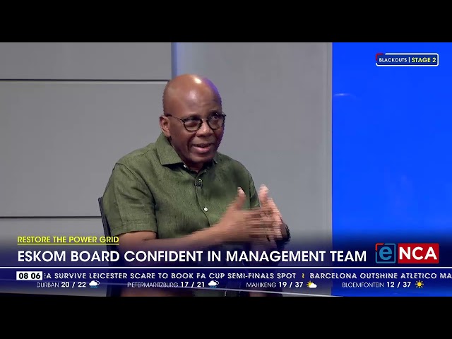 Eskom board confident in management team