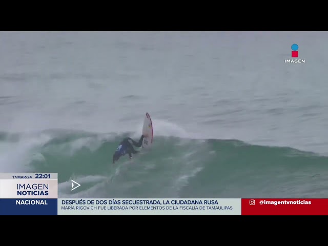 Surfista impresiona con su forma de atacar ola | Imagen Noticias Fin de Semana