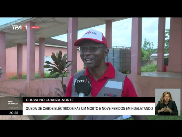 Chuva no Cuanza Norte - Queda de cabos eléctricos faz um morto e nove feridos em Ndalatando