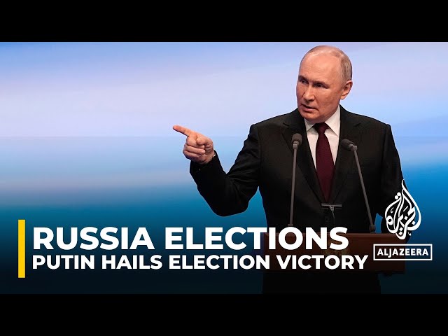 Putin says Russia will not be held back or intimidated, as he's set for another six years in of