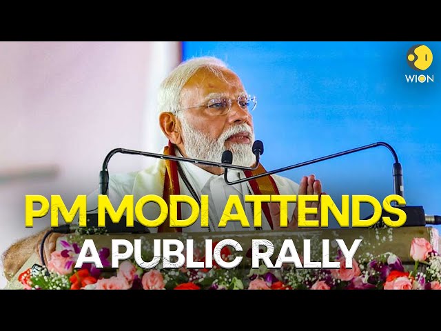 PM MODI LIVE: PM Modi's Rally in Shivamogga, Karnataka | WION LIVE