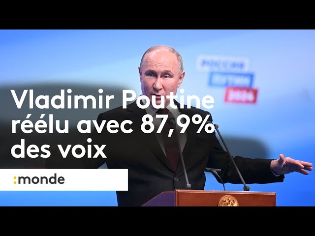 Vladimir Poutine réélu avec 87,9%des voix