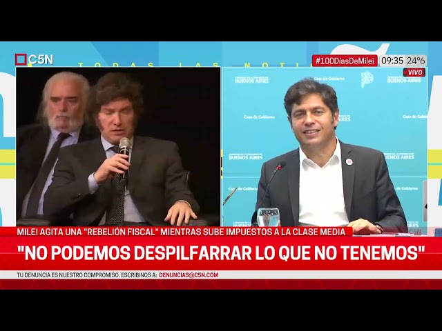 AXEL KICILLOF LE RESPONDE A JAVIER MILEI tras la "REBELIÓN FISCAL" PROPUESTA por el PRESID