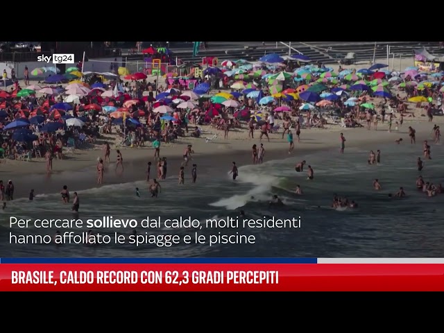 ⁣Brasile, caldo record con 62,3 gradi percepiti a Rio